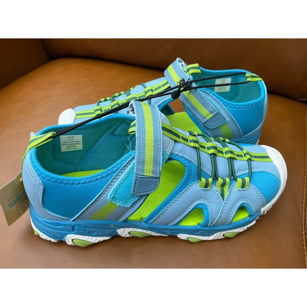 Thereabouts Rift Sandals Kids Size 5M Teal Blue New Closed Toe Water Shoes‎